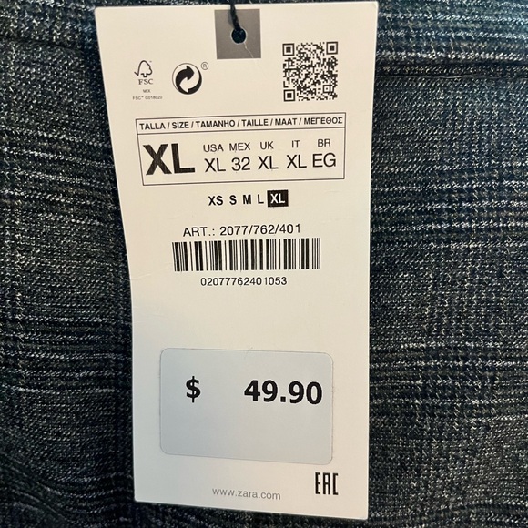 NWT - Zara XL wide leg, high waist women’s suit pants. - Picture 3 of 3